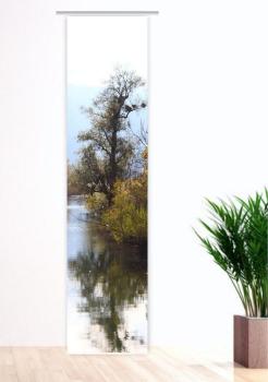 Flächenvorhang Herbst am Fluss, Schiebevorhang, Schiebegardine, modern, 60 cm breit, 2,65 m hoch, 3 m hoch